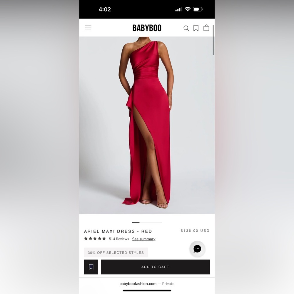 Babyboo Red Ariel Maxi Dress